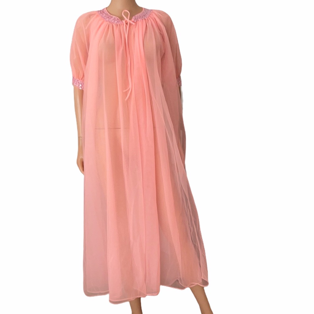 NWT Vintage 50’s 60’s chiffon full length robe
